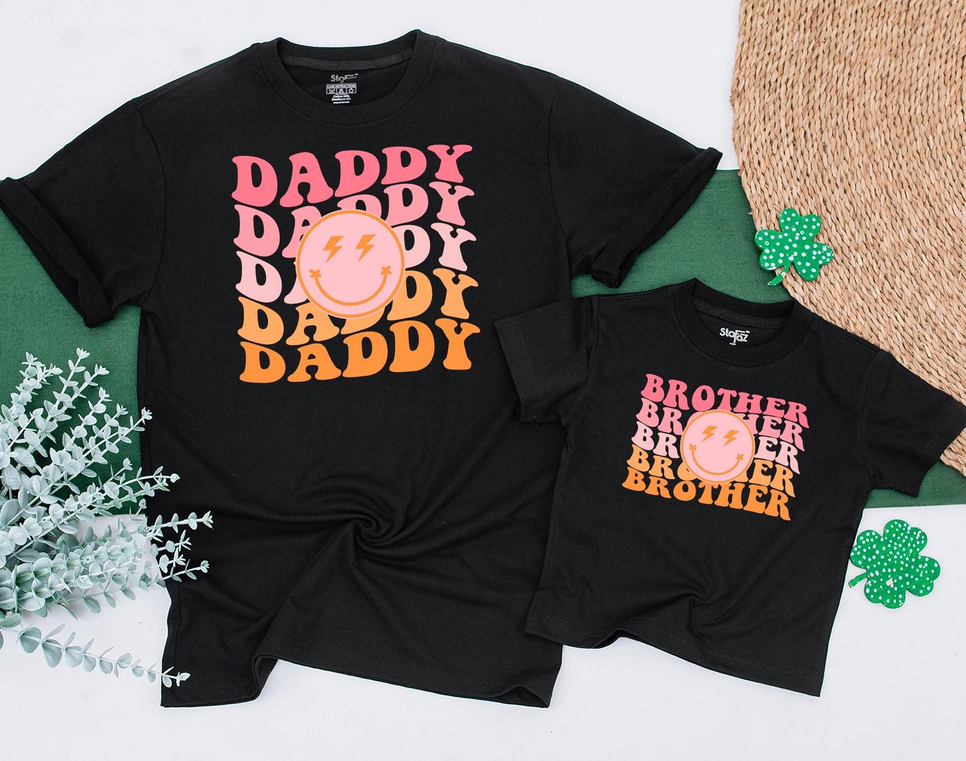 Personalized One Happy Dude Matching Family First Birthday Shirt Retro Distressed Bolt Eyes Design Toddler Baby Boy Girl Celebration Outfit