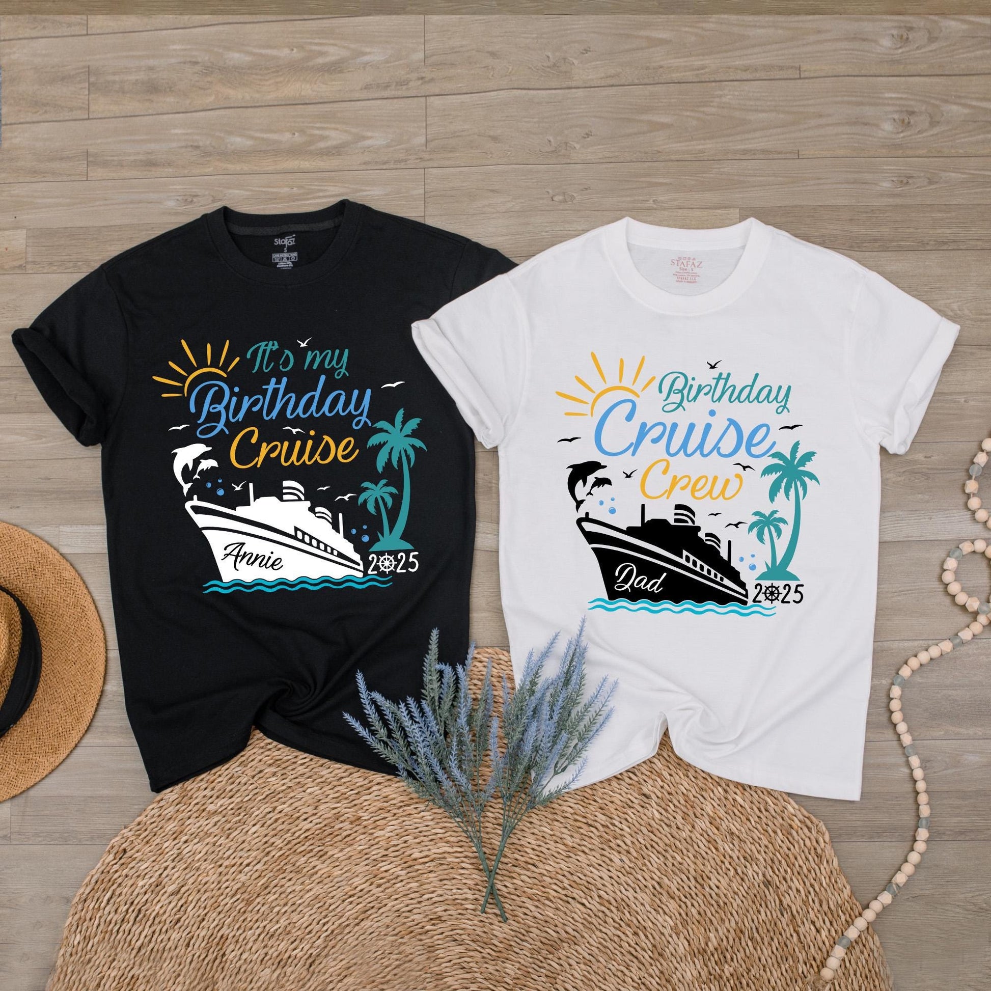 It's My Birthday Cruise Shirt Womens Bday Crew Party Top for Family Cruise Vacation 2025 Group Celebration Gift Comfortable Cotton Tee