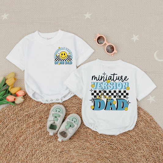 Mini Dad Short Sleeve Bubble Romper, Father's Day Baby Clothes, Baby Boy Gift, Funny Toddler Bodysuit, First Father's Day Gift