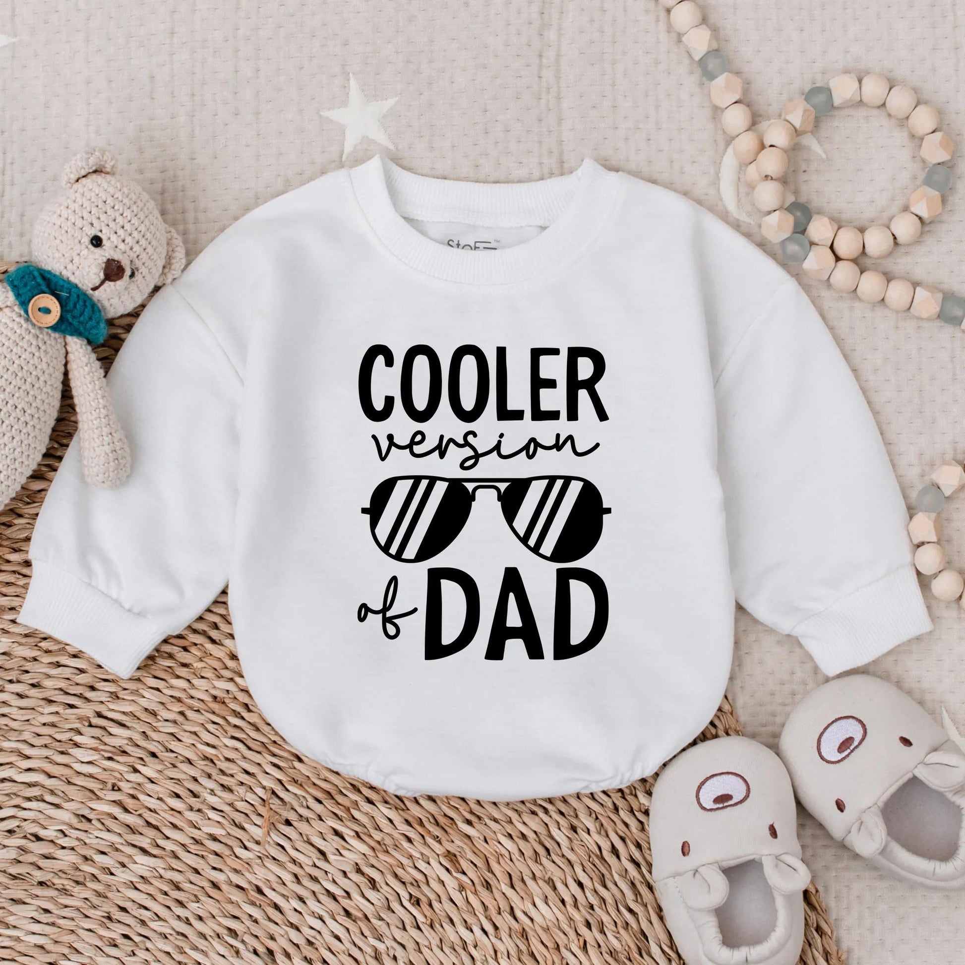 Cooler Dad Bubble Romper Cute Baby Boy Bodysuit First Father's Day Gift Funny Kid Outfit Soft Infant Clothes