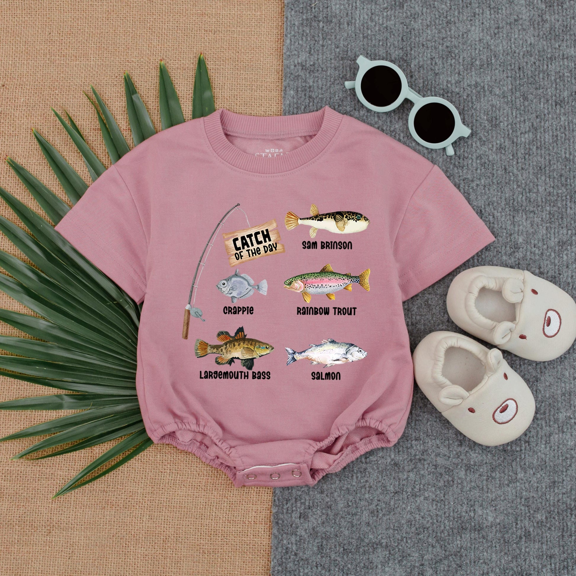 Catch of the Day Baby Romper Funny Fishing Outfit for Baby Boy Summer Romper First Fish Buddy Gift