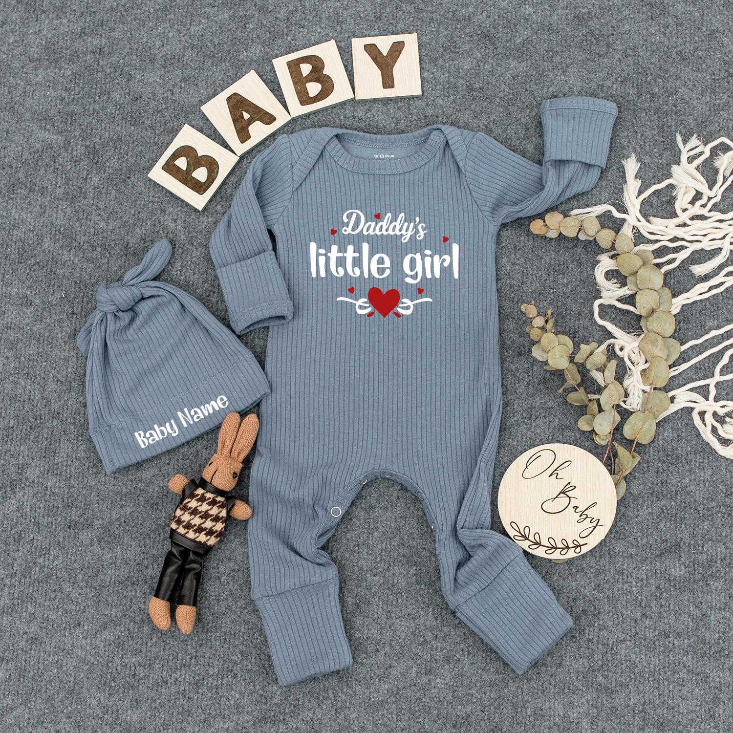 Personalized Daddy's Little Lady Bodysuit Cute Daddys Girl Coming Home Outfit Newborn Baby Clothes Fathers Day Gift Baby Shower