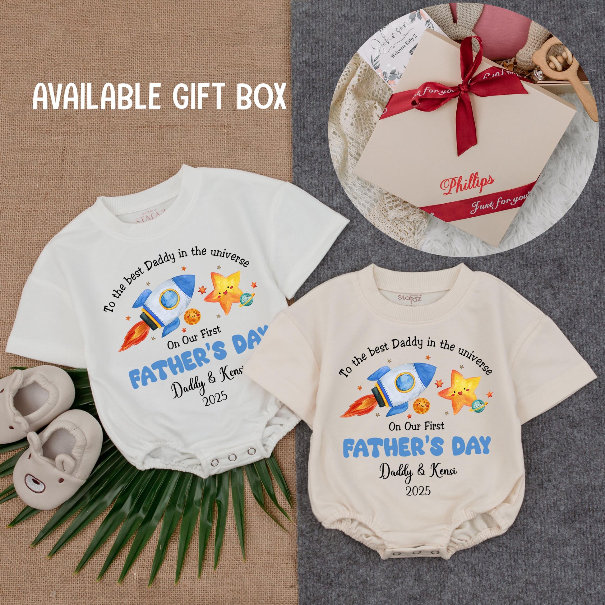 To the Best Daddy in the Universe Personalized Baby Romper First Father's Day Gift Soft Cotton Daddy's Bestie Outfit for Newborn Infant Baby Boy Girl Casual Summer