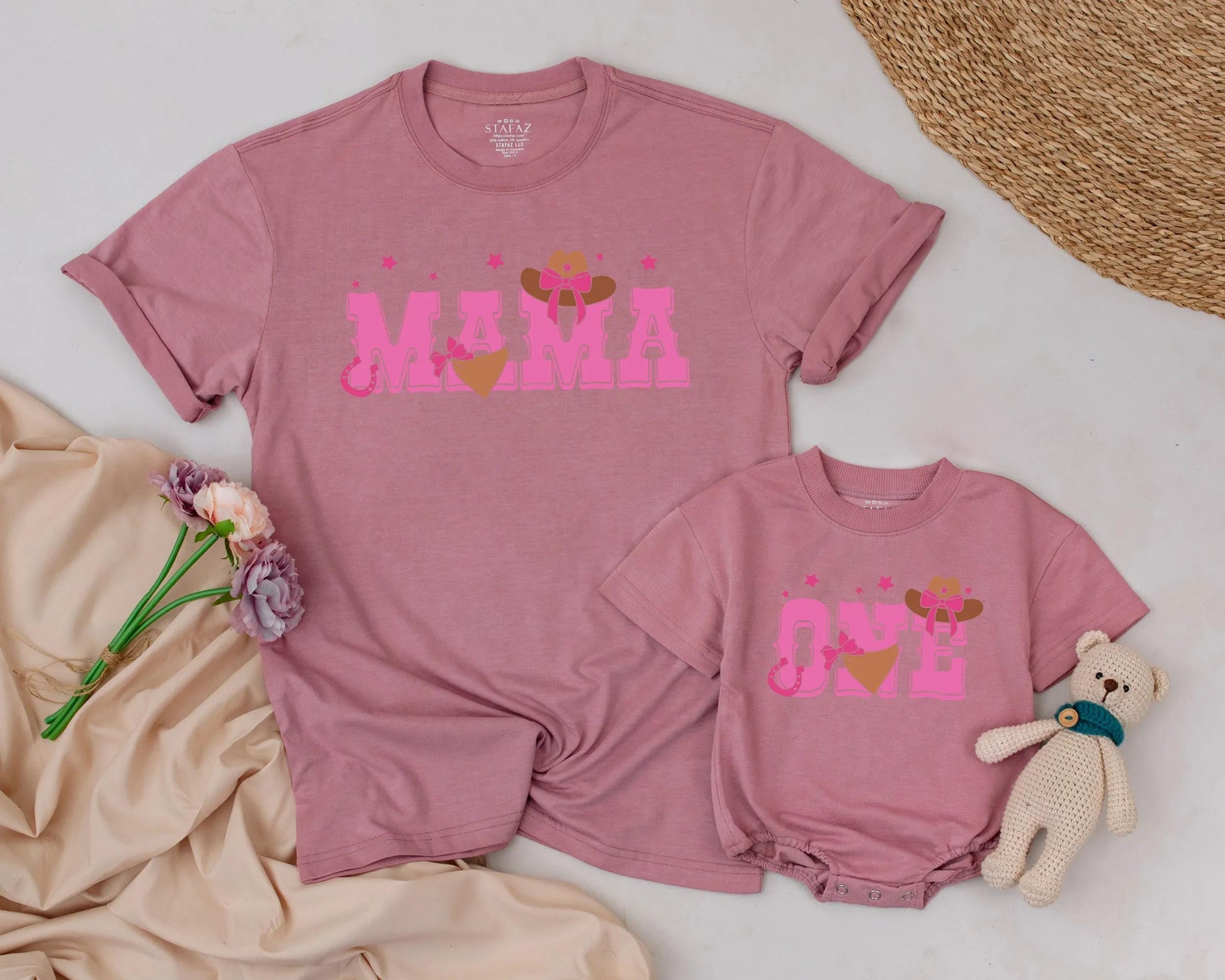 Rodeo Birthday Girl Outfit, Personalized First Birthday Bodysuit, Mommy and Me Matching Shirts, Western Family Celebration, Toddler Gift Tee, Cute Cowgirl Theme 1st 