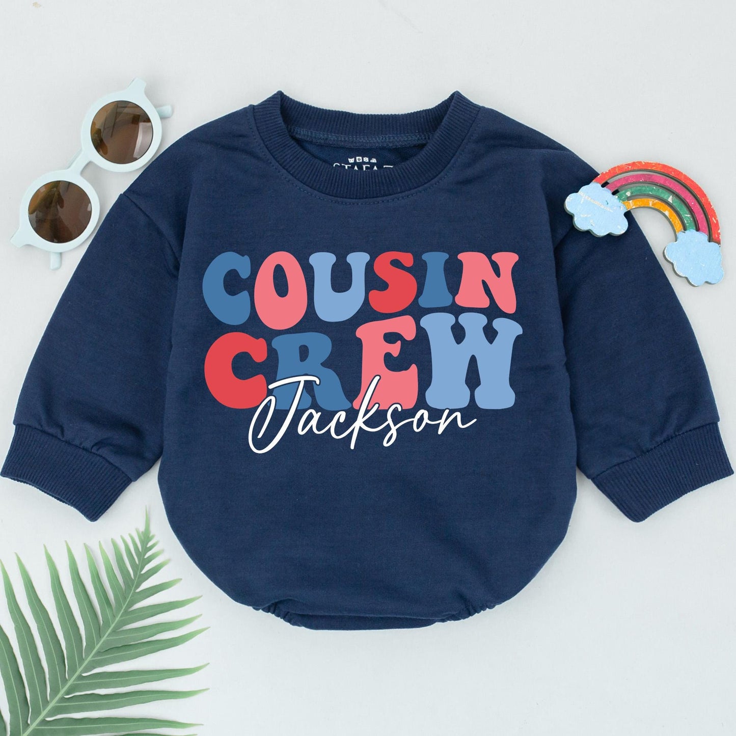 Custom Cousin Crew Romper Personalized Matching Baby Outfit Cute Bodysuit for Boys or Girls Family Reunion Gift