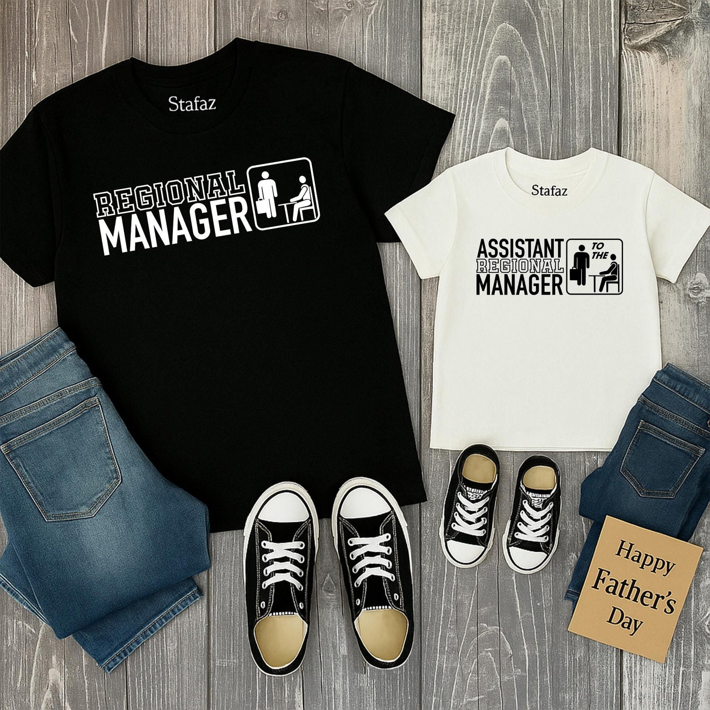 Regional Manager Assistant Regional Manager Matching The Office Father Son Shirt 1st Matching Kids Gift for Dad Father's Day