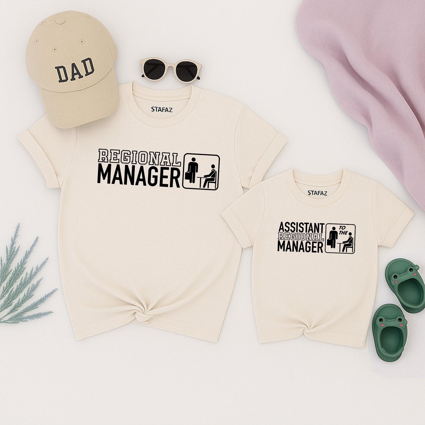 Regional Manager Assistant Regional Manager Matching The Office Father Son Shirt 1st Matching Kids Gift for Dad Father's Day