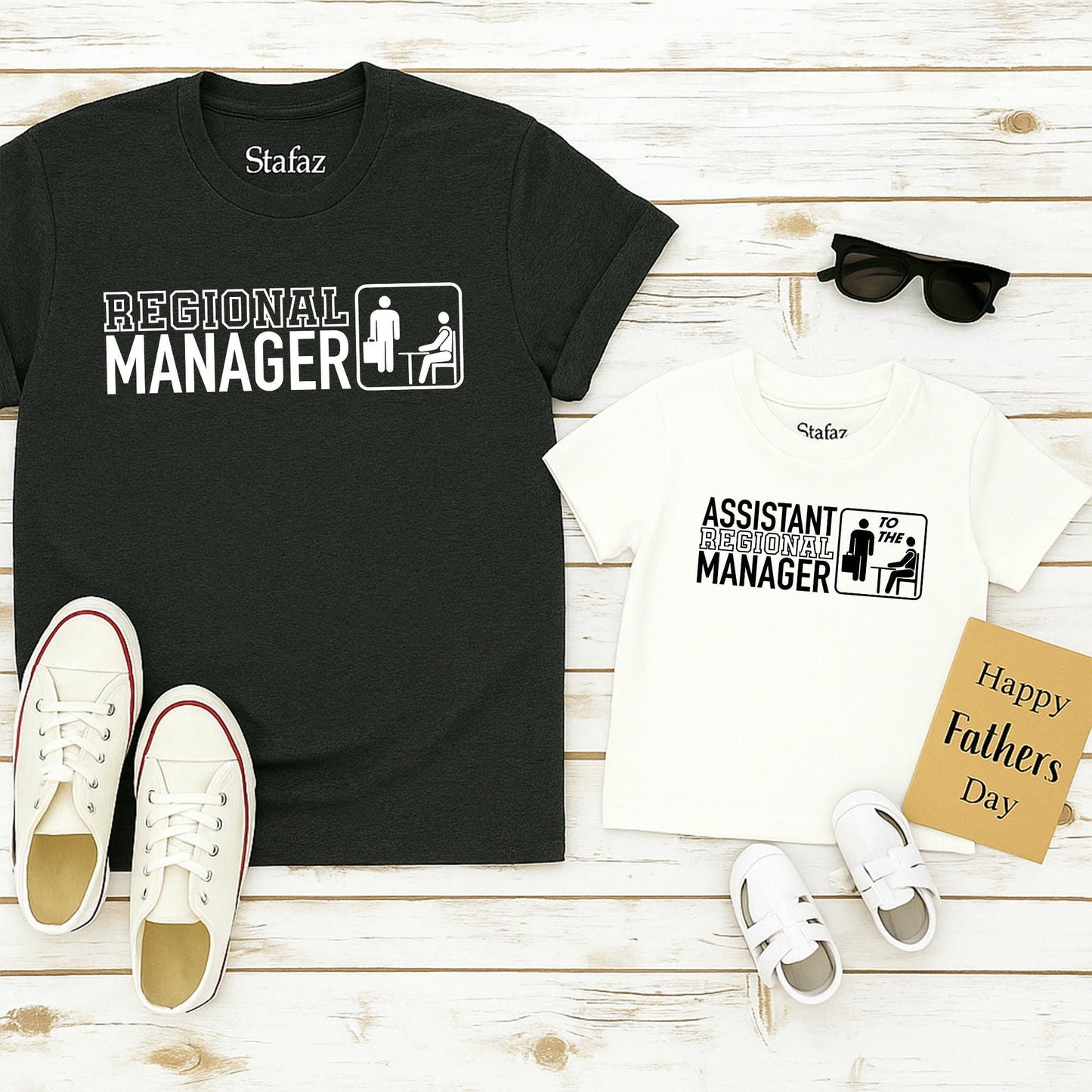 Regional Manager Assistant Regional Manager Matching The Office Father Son Shirt 1st Matching Kids Gift for Dad Father's Day