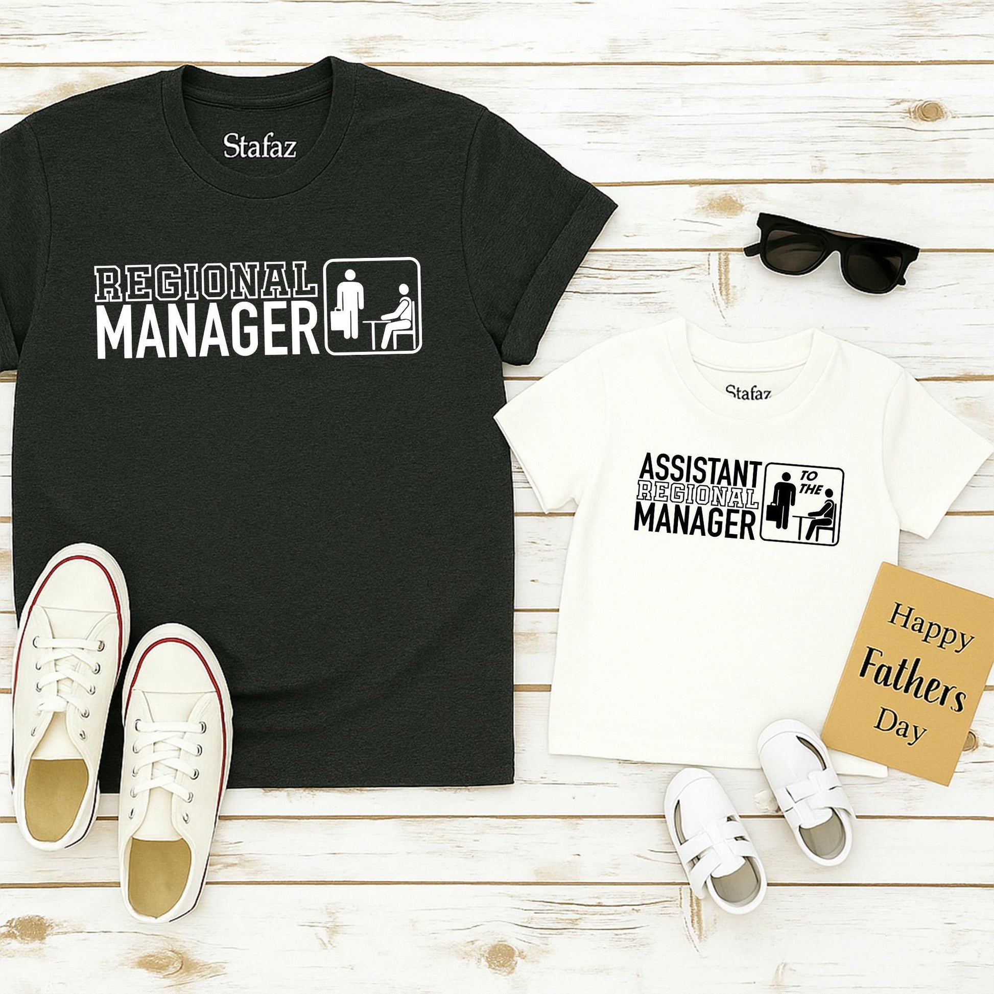 Regional Manager Assistant Regional Manager Matching The Office Father Son Shirt 1st Matching Kids Gift for Dad Father's Day