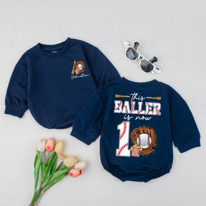 Boy's 10th Birthday Baseball Shirt Personalized Sports Party Outfit for Kids Turning Ten Custom Gift