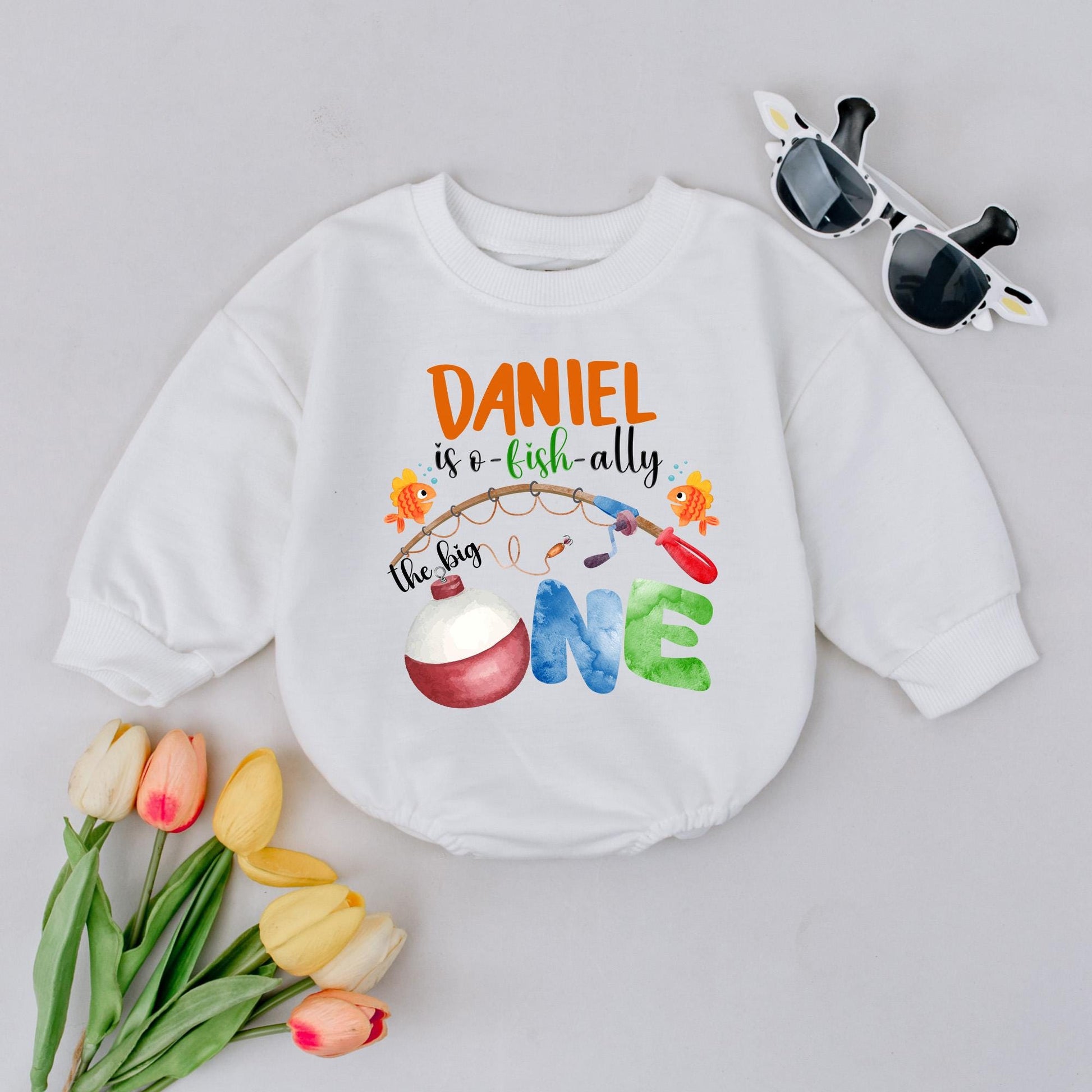 Baby's First Birthday The Big One Fishing Outfit Boy Cute Baby Fisherman 1st Birthday Shirt
