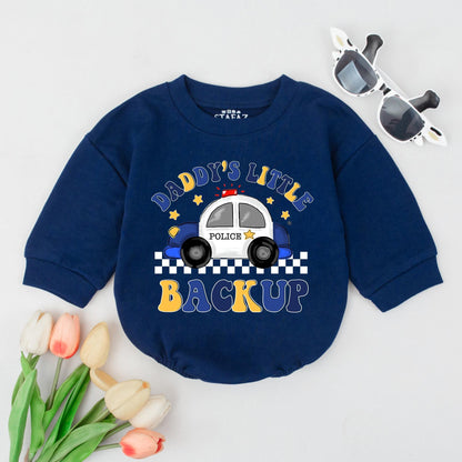 Daddy's Little Backup Police Baby Boy Outfit Law Enforcement Gift Newborn Cop Bodysuit Baby Shower Present Cute