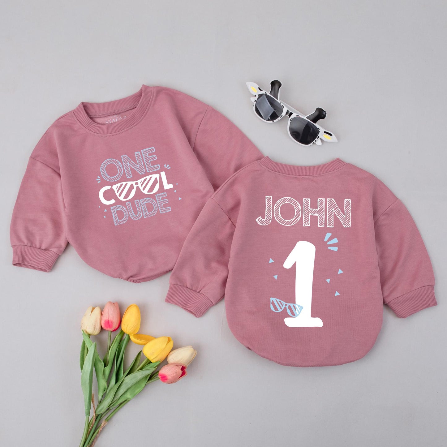 Cool Dude First Birthday Shirt Baby Boy Outfit Personalized 1st Birthday Name Tee Toddler Gift One