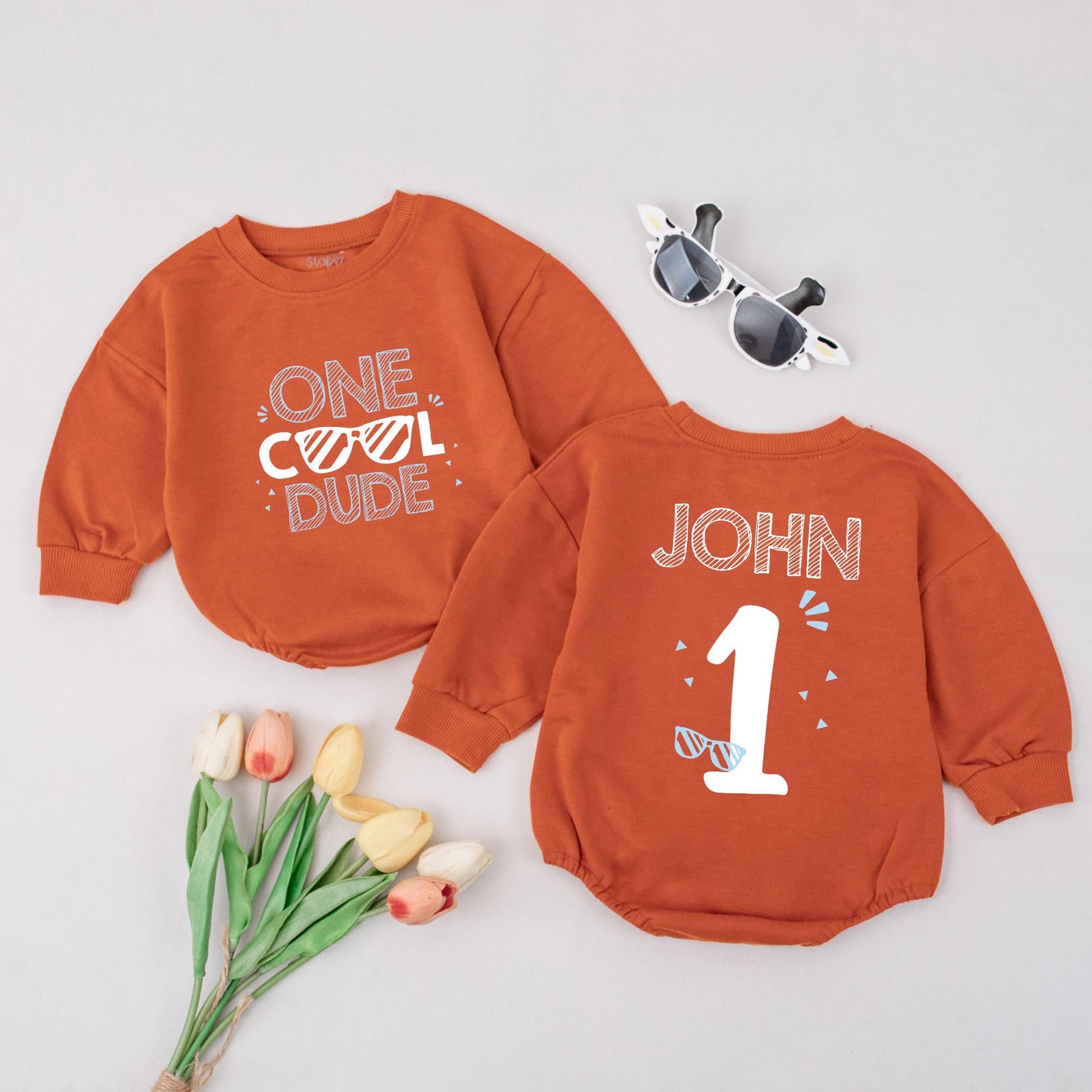 Cool Dude First Birthday Shirt Baby Boy Outfit Personalized 1st Birthday Name Tee Toddler Gift One