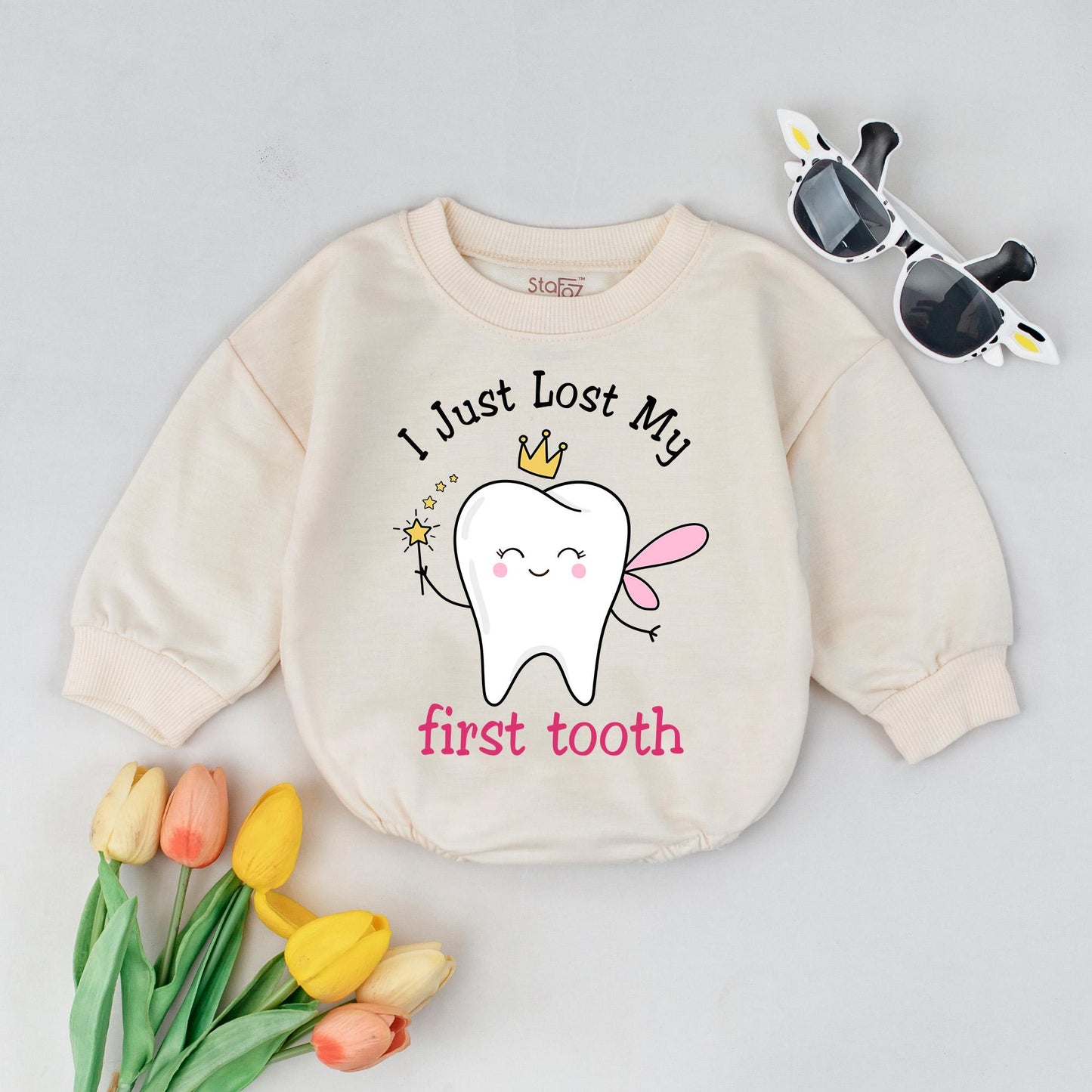 First Lost Tooth Shirt for Girls Tooth Fairy Gift Milestone Outfit Cute Tooth Fairy Visit Celebration Toddler Tee