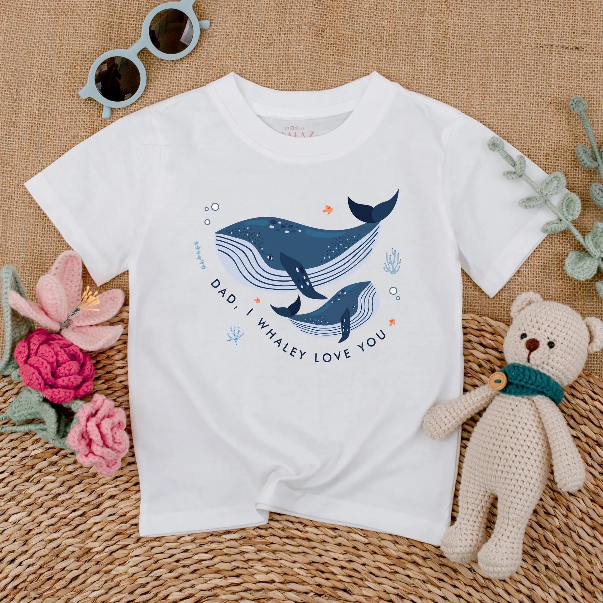 Dad I Whaley Love You Romper Cute Whale Baby Bodysuit First Father's Day Outfit I Love My Daddy Bubble Romper Gift
