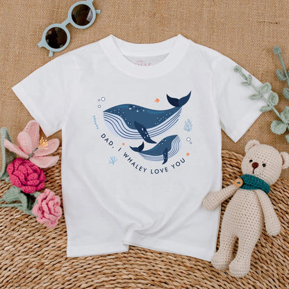 Dad I Whaley Love You Romper Cute Whale Baby Bodysuit First Father's Day Outfit I Love My Daddy Bubble Romper Gift