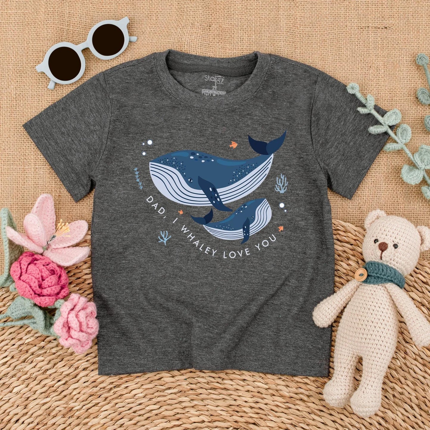 Dad I Whaley Love You Romper Cute Whale Baby Bodysuit First Father's Day Outfit I Love My Daddy Bubble Romper Gift