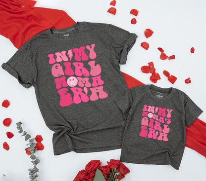 Personalized Mama and Me Matching Mom Daughter Era T-Shirt & Romper Set Cute Baby Girl Toddler Tee Outfit Gift Boho Summer Family