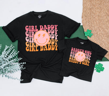 Matching Daddy's Girl & Dad Retro Smiley Face Checkered Shirts Baby & Toddler Outfits Gift for Daughter