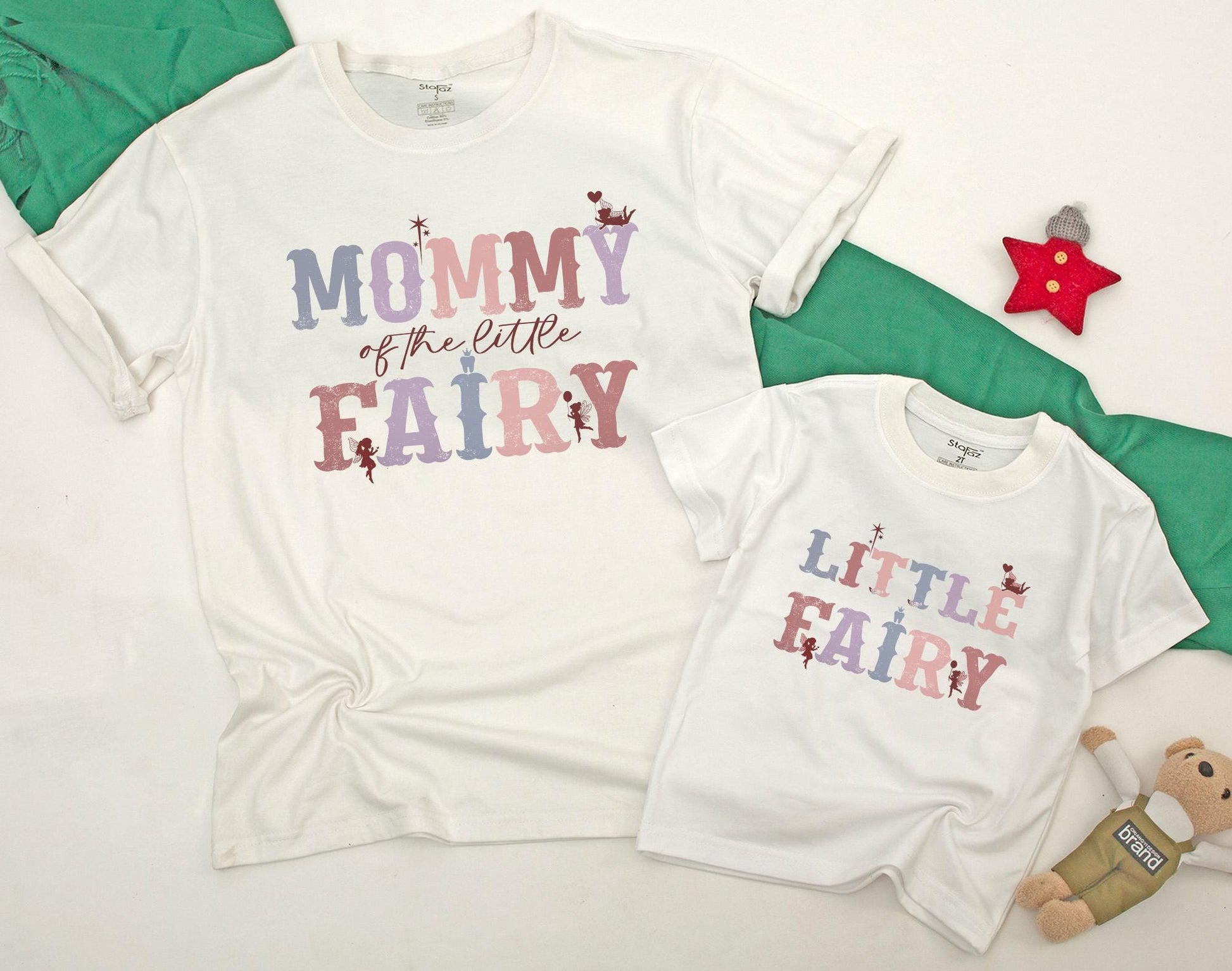 Personalized Floral Fairy First Birthday Matching Shirts for Mom Baby Girl Whimsical Ethereal Family Garden Party Bodysuit