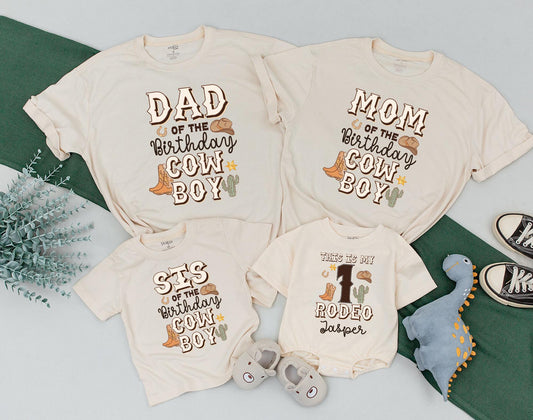 This Is My First Rodeo Toddler Shirt Cowboy Baby Bodysuit Western Farm 1st Birthday Family Matching Outfit