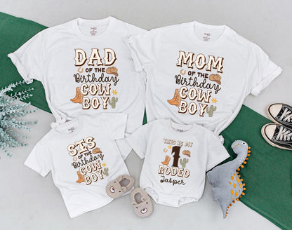 This Is My First Rodeo Toddler Shirt Cowboy Baby Bodysuit Western Farm 1st Birthday Family Matching Outfit