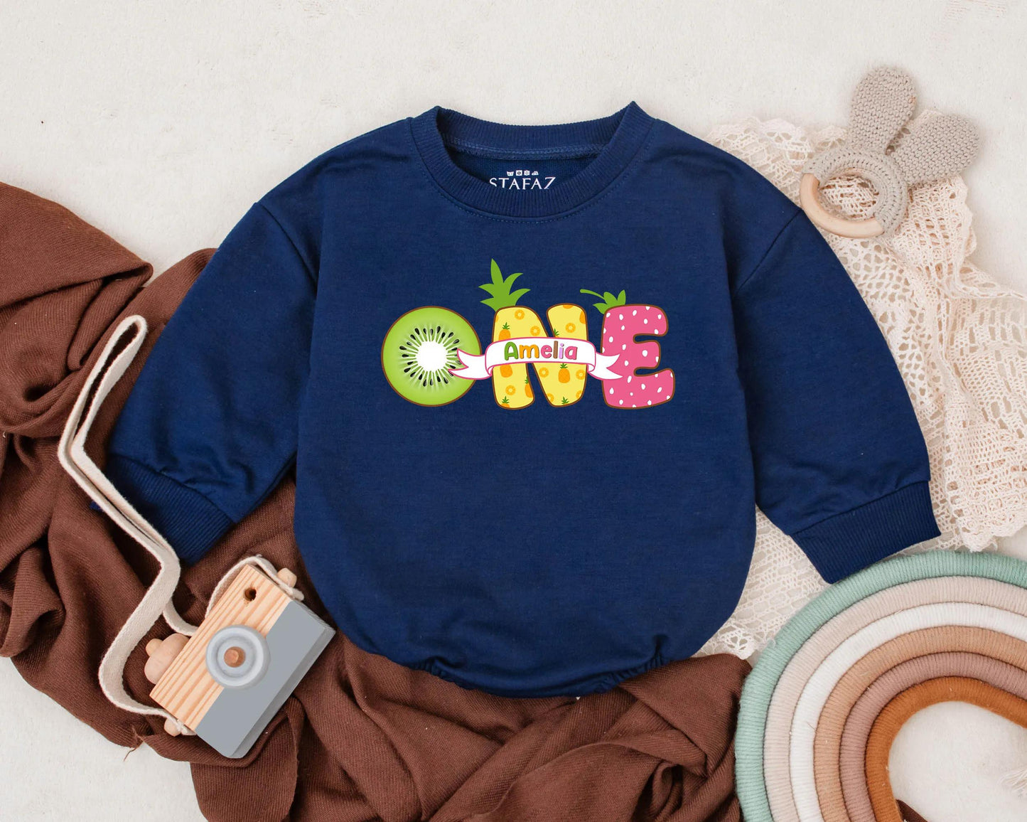 Personalized One in a Melon First Birthday Bubble Romper for Baby Girl Summer Fruit Theme Outfit Comfortable Celebration Suit