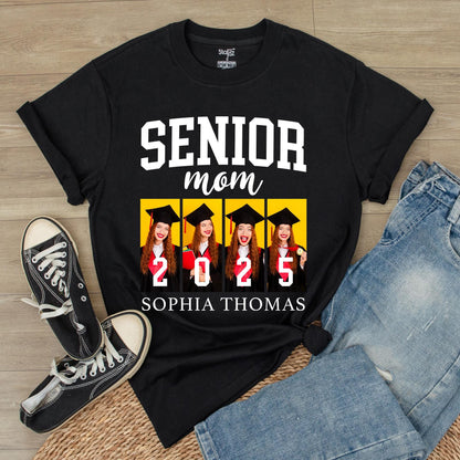 Custom Senior 2025 Graduation Family Shirts, Proud Class of 2025 Photo Tee, Personalized Graduation Gift for Family, Senior Year 2025