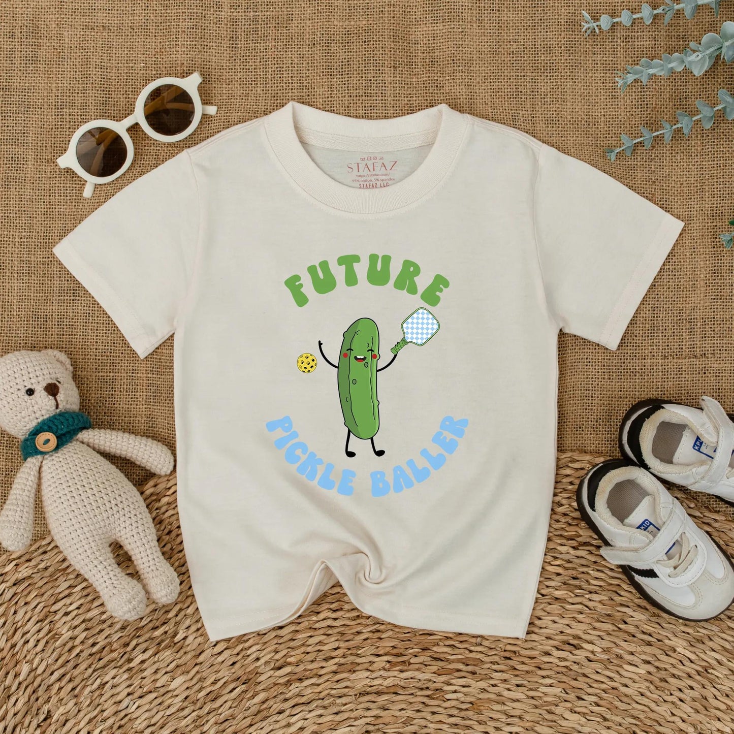Future Pickleballer Baby Romper Fun Infant Bodysuit Pickle Lover Gift for Game Day