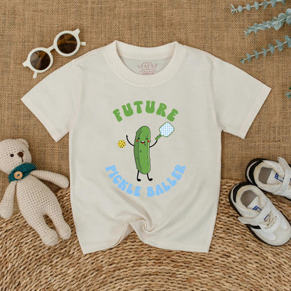 Future Pickleballer Baby Romper Fun Infant Bodysuit Pickle Lover Gift for Game Day