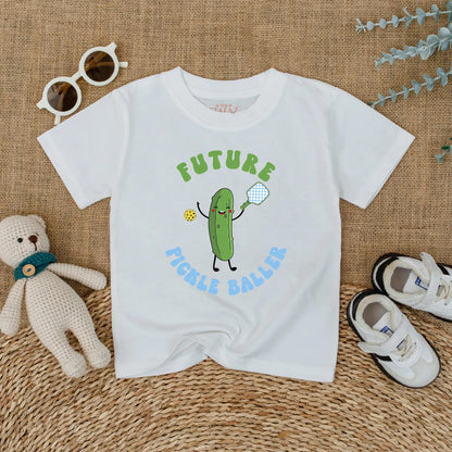 Future Pickleballer Baby Romper Fun Infant Bodysuit Pickle Lover Gift for Game Day