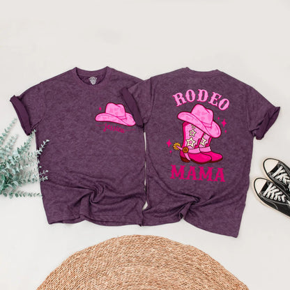 Matching My First Rodeo Pink Birthday Shirt Set for Baby Girl, Toddler & Family – Custom Cowboy Party Outfit, Western Tee with Sparkle