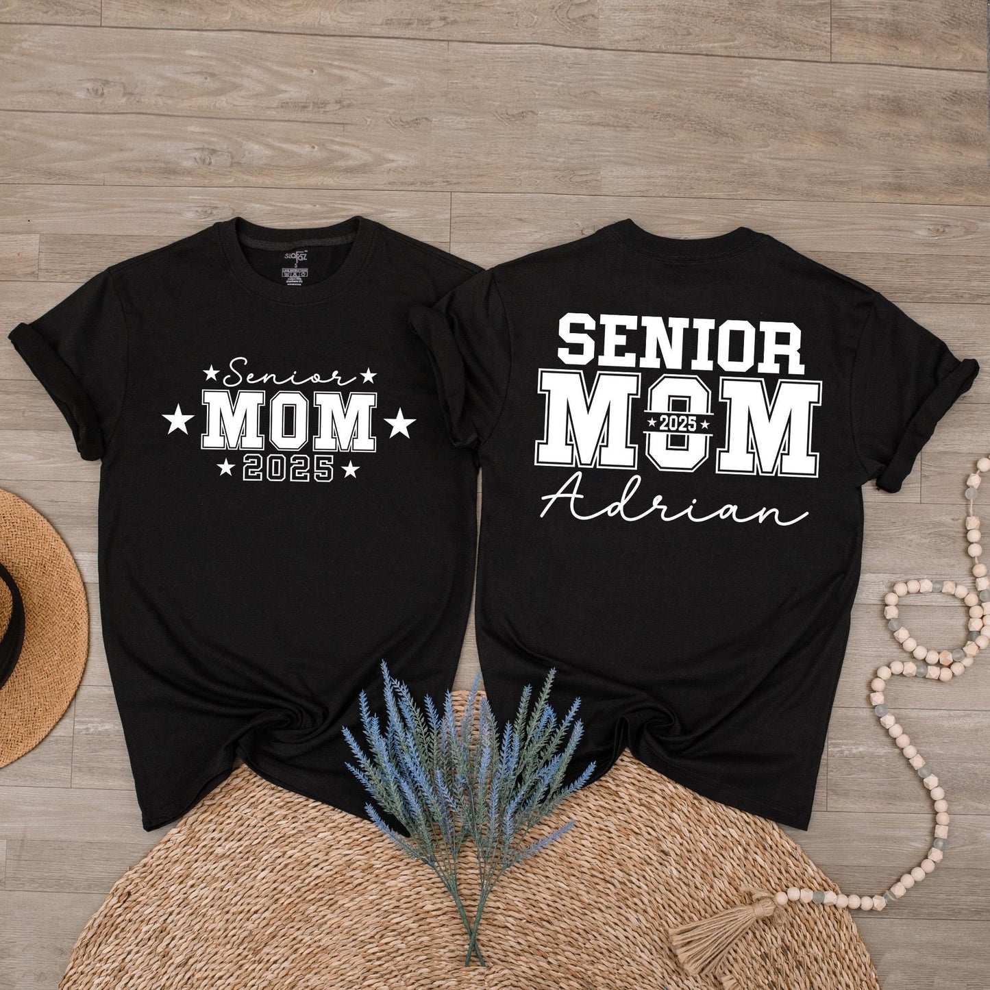 Custom Senior Mom 2025 T-Shirt Class Of 2025 Shirt Graduation Gift for Mom Senior Mom 2026 Mama Tee Comfortable Cotton Game Day Apparel