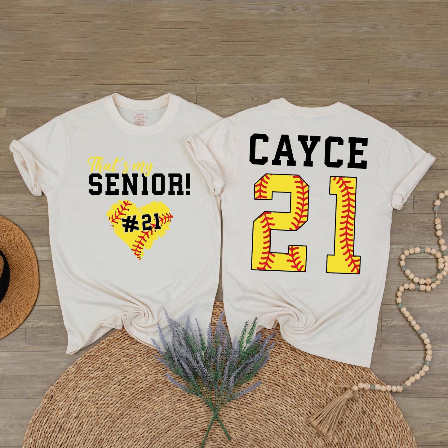 That's My Softball Senior 2025 T-Shirt for Girls, Custom Softball Mom Tee, Senior Night Game Day Shirt