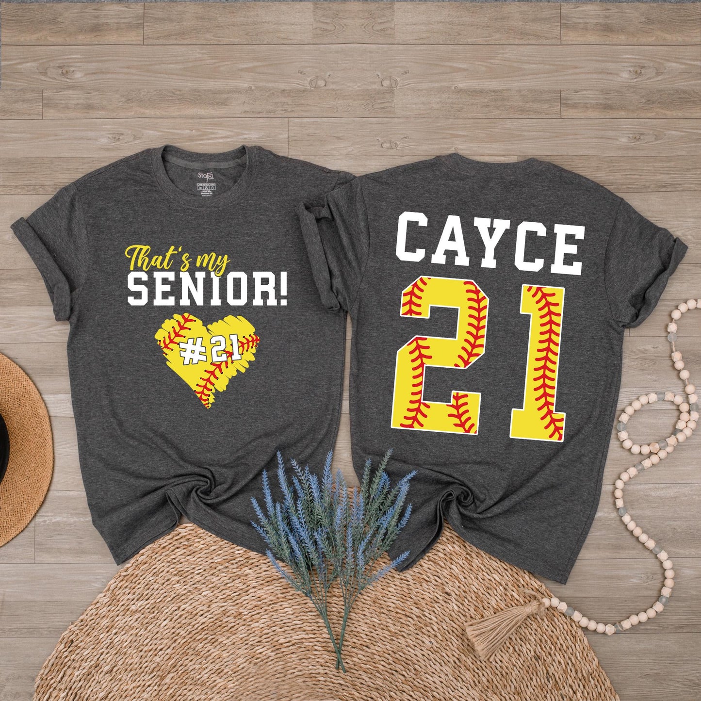 That's My Softball Senior 2025 T-Shirt for Girls, Custom Softball Mom Tee, Senior Night Game Day Shirt