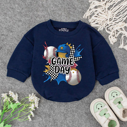 Baseball Game Day Baby Romper Infant Boy Outfit with Baseball Graphics Toddler Sports Tee Cute Baseball Baby Clothes