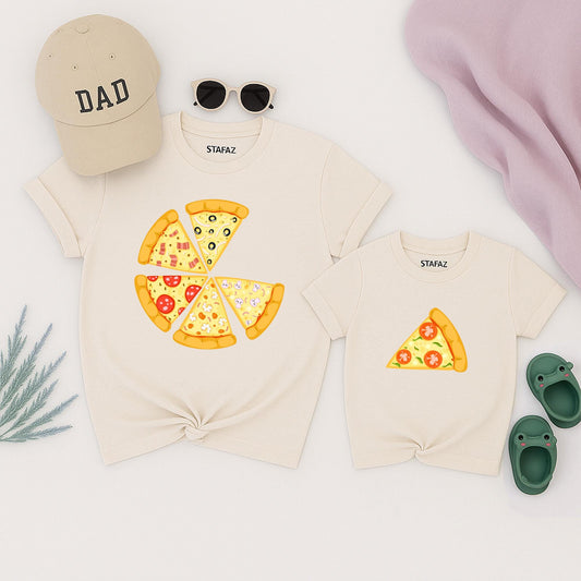 Funny Dad & Baby Pizza Matching Shirt 1st Father's Day Gift for New Dad Daddy and Me Italian Papa Outfit