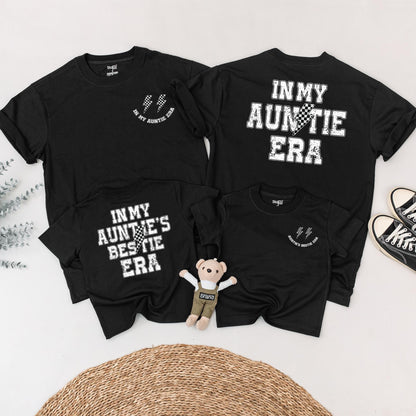 In My Auntie Era Matching Outfit Cool Aunt Shirt Baby Shower Gift Auntie And Niece Newborn Girl Romper 