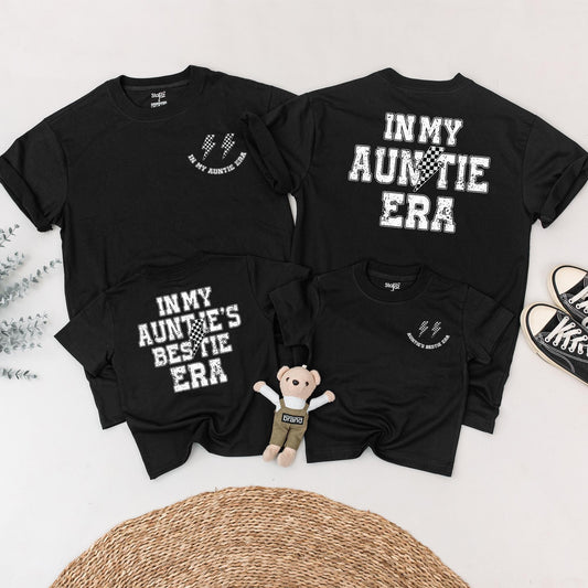 In My Auntie Era Matching Outfit Cool Aunt Shirt Baby Shower Gift Auntie And Niece Newborn Girl Romper 