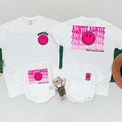 Auntie's Bestie Outfit, Matching Baby Romper & Cool Aunt Shirt Gift for Niece, Newborn Girl, Best Niece Era Birthday Bodysuit