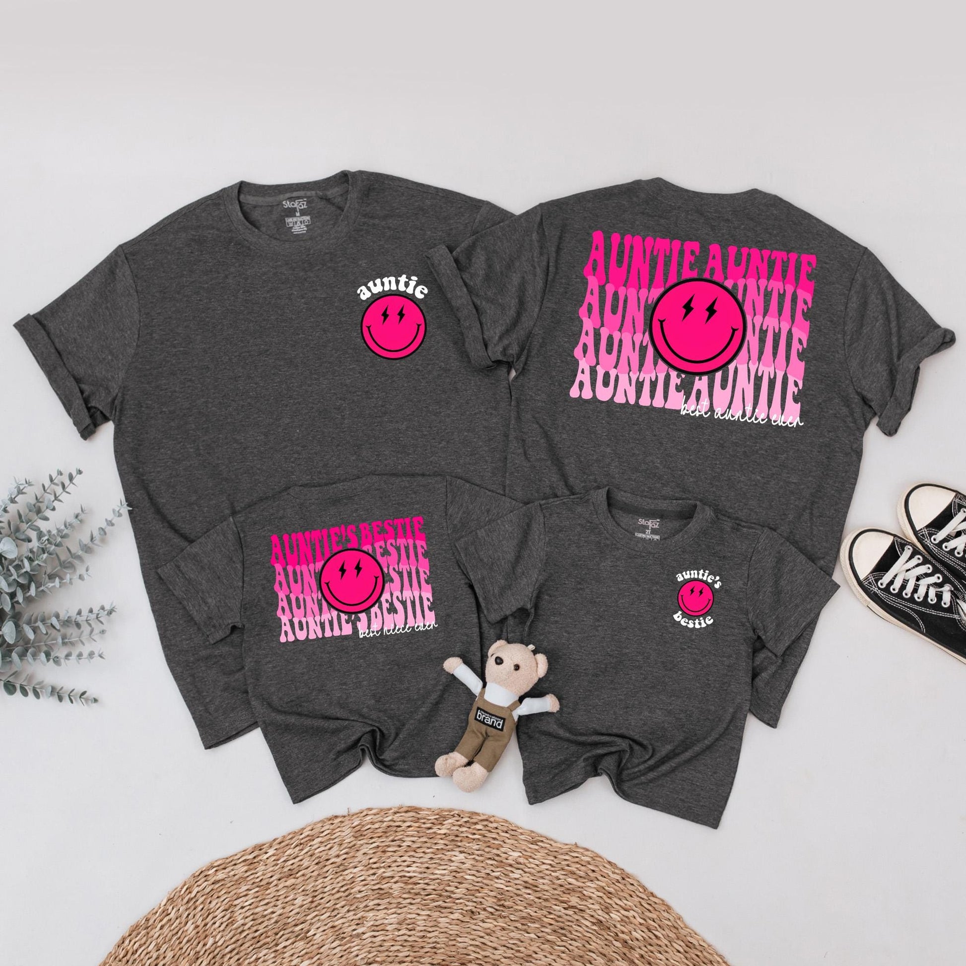 Auntie's Bestie Outfit, Matching Baby Romper & Cool Aunt Shirt Gift for Niece, Newborn Girl, Best Niece Era Birthday Bodysuit