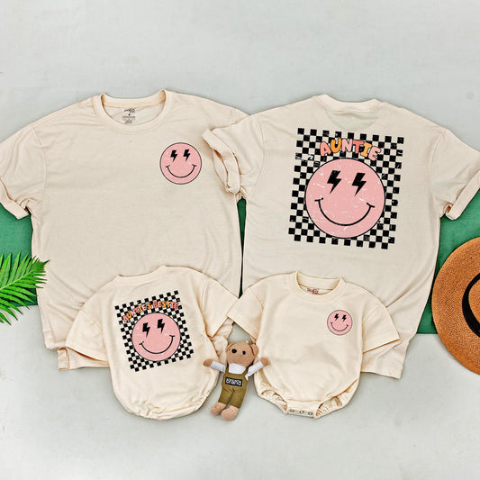 Personalized Auntie's Bestie Outfit - Auntie Matching Shirt & Baby Romper Gift Set, Custom Niece Newborn Clothes, Cool Auntie Gift
