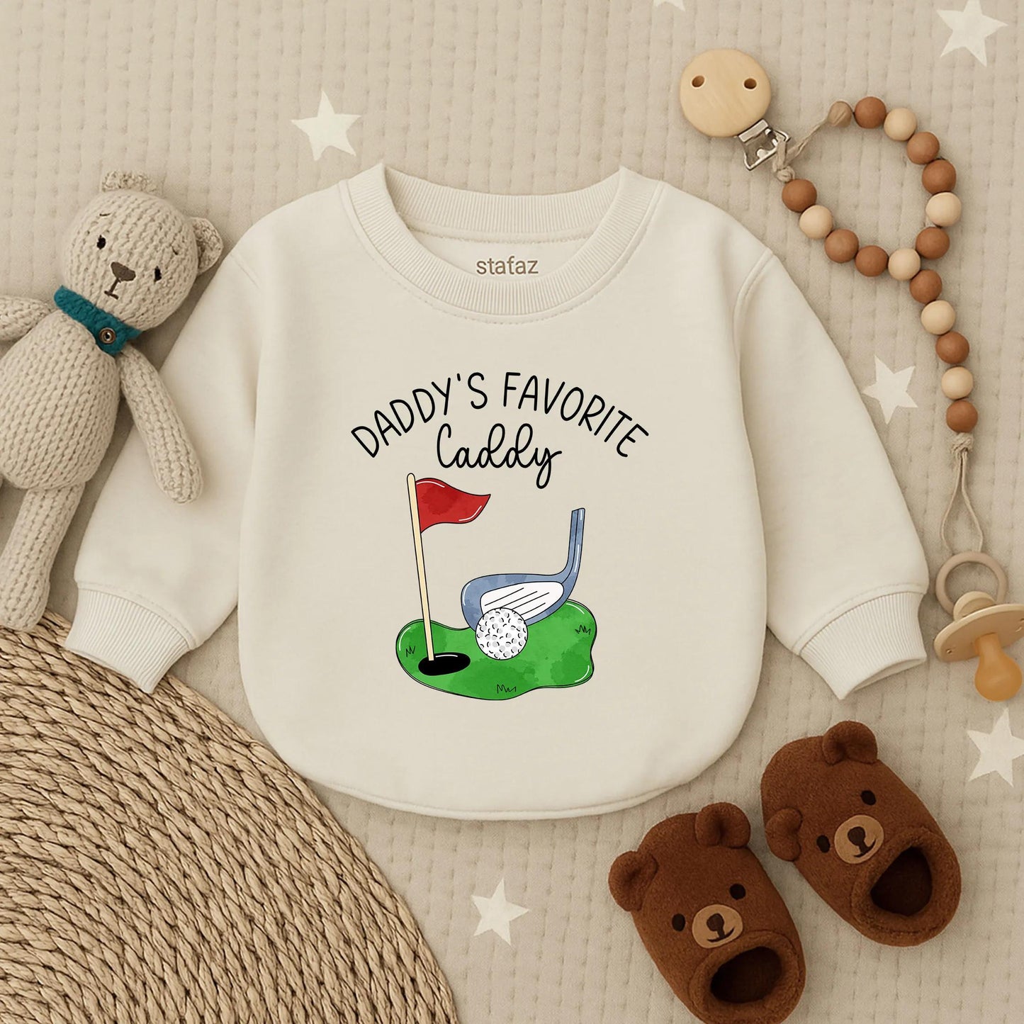 Daddy's Favorite Caddy Golf Romper Baby Boy Outfit Funny Father's Day Toddler Clothes Short Sleeve Summer Golfing Baby Boy Gift