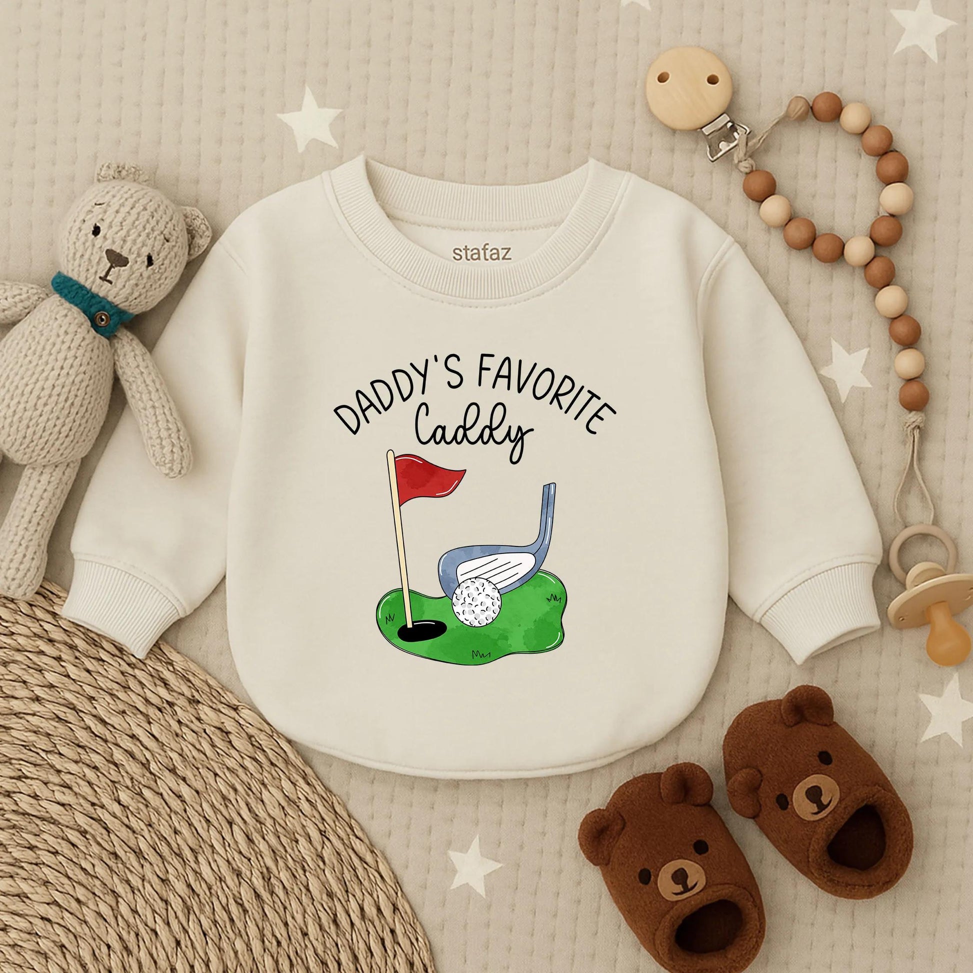 Daddy's Favorite Caddy Golf Romper Baby Boy Outfit Funny Father's Day Toddler Clothes Short Sleeve Summer Golfing Baby Boy Gift