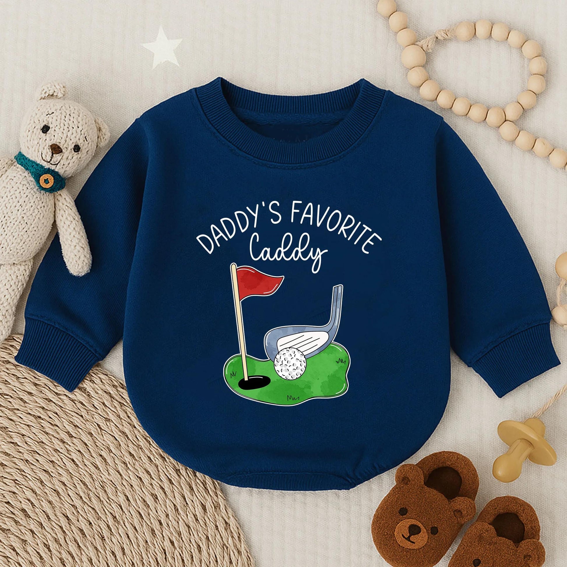 Daddy's Favorite Caddy Golf Romper Baby Boy Outfit Funny Father's Day Toddler Clothes Short Sleeve Summer Golfing Baby Boy Gift