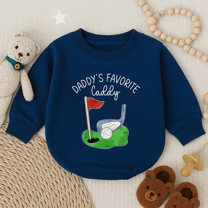 Daddy's Favorite Caddy Golf Romper Baby Boy Outfit Funny Father's Day Toddler Clothes Short Sleeve Summer Golfing Baby Boy Gift