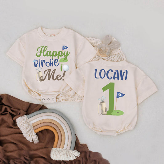 Baby Boy Golf First Birthday Outfit Custom Romper Birdie Party Clothes 1st Birthday Gift for Boys
