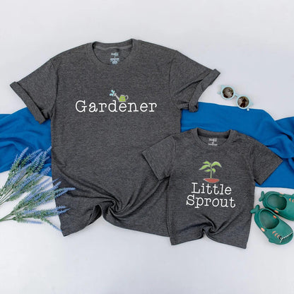 Gardener and Little Sprout Matching Shirts Cute Mommy and Me Gardening Outfits Ideal Baby Shower or First Mother’s Day Gift