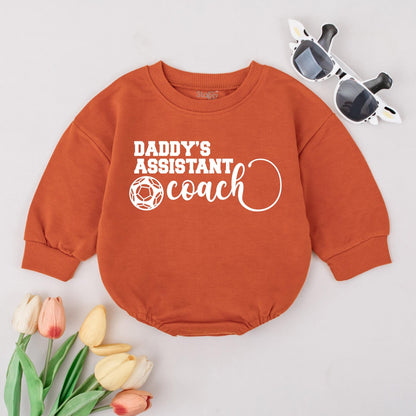 Daddy's Assistant Coach Soccer Baby Outfit Future Player Romper Personalized Goal Getter Gift
